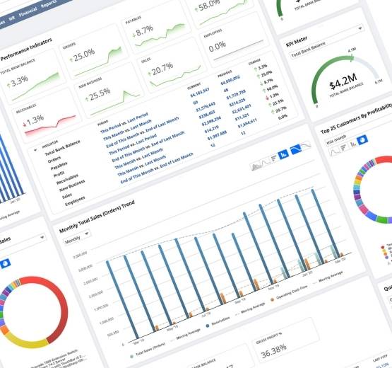 Oracle NetSuite dashboard