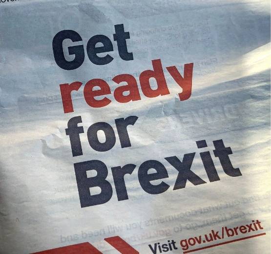 Newspaper headline about Brexit