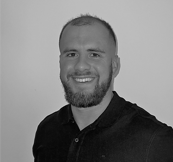 Black and white images of Charlie who is one of BrightBridge's NetSuite Account Managers - pictures for National Careers Week 2023.