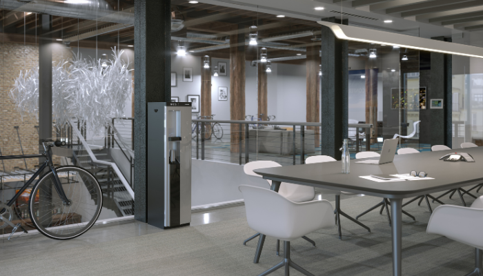 Image of an office using Borg and Overstrom sustainable water cooler to help meet ESG goals. 